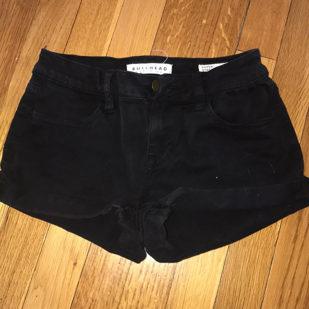 Black Denim Shorts